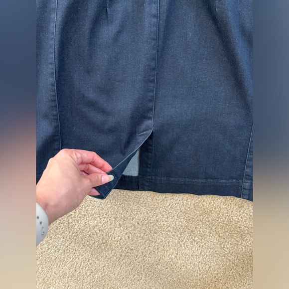 Anthropologie Holding Horses Dress Women's Petite 6 Denim Clara Tie Waist Mini - Picture 6 of 7